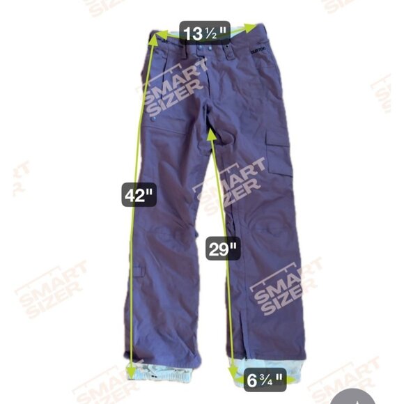 Burton Ski Snow Pants Purple Mauve Womens The White Collection Size Sm Dryride - Picture 12 of 15